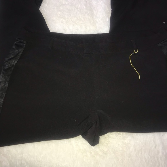 6th & Lane Black wide leg side stripe pant 28 - Picture 2 of 4